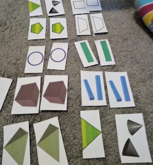 Geometric Shapes Three Dimensional 3D verses Two Dimensional 2D Matching Game created and copyrighted by Mrs. Sarah's Super Schoolers LLC.